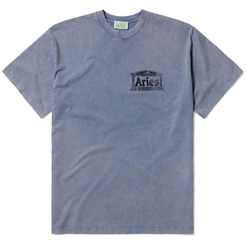 Aries Aged Ancient Temple SS Tee Blue - Parasol Store