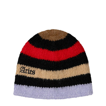 Aries Brushed Stripe Beanie Multi - Parasol Store