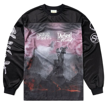 Aries Ramscape Airtex LS Tee Black - Parasol Store
