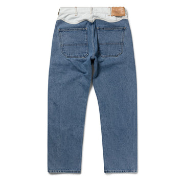 Aries Womens Patchwork Western Carpenter Jeans Blue / White - Parasol Store