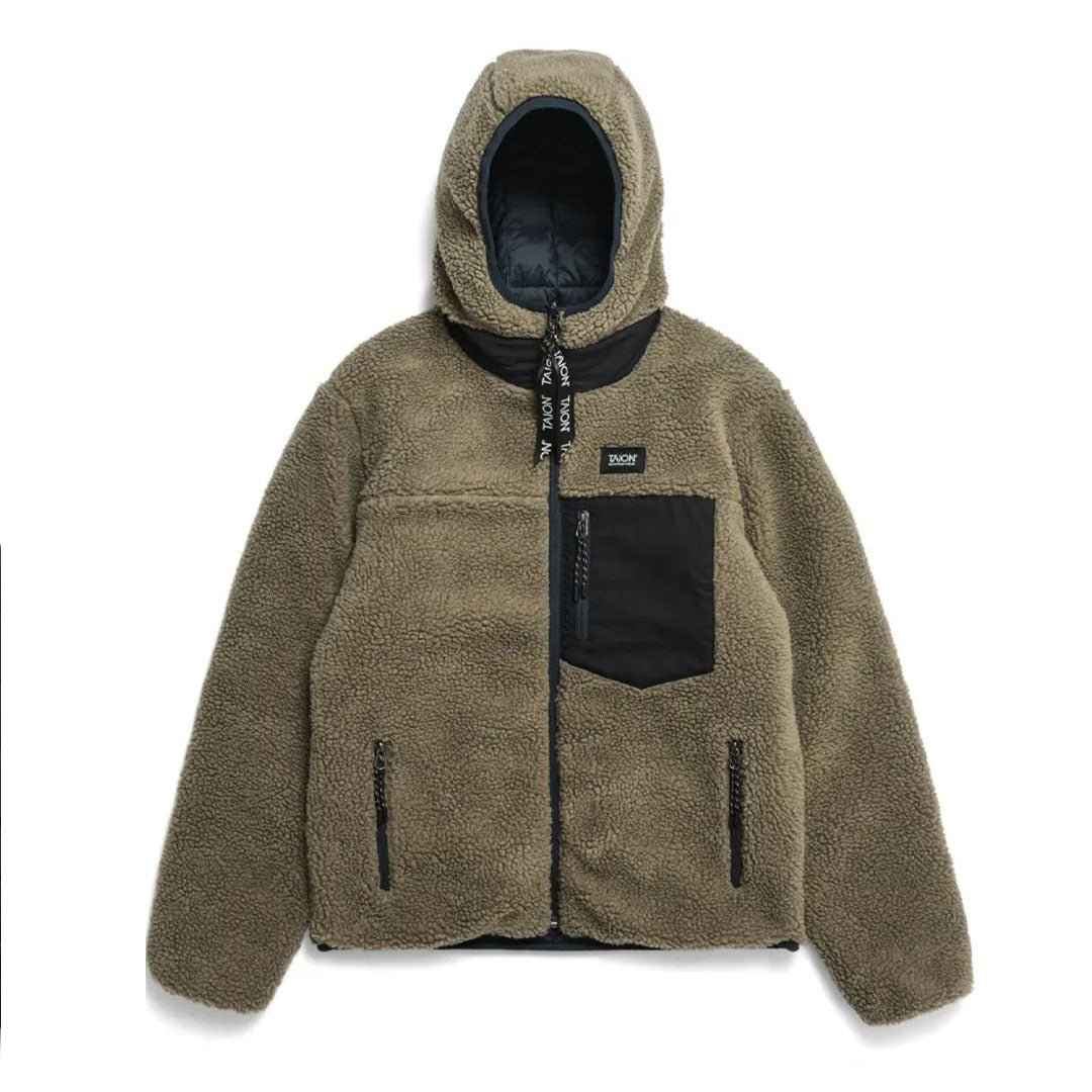 Taion Mountain R/S Down x Boa Hoodie Dark Navy / Beige - Parasol Store