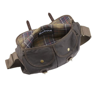 Barbour Wax Leather Tarras Bag Olive - Parasol Store