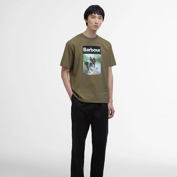 Barbour All-Weather Graphic Fit T-Shirt Mid Olive - Parasol Store