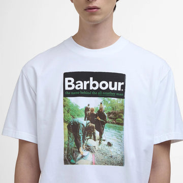 Barbour All-Weather Graphic Fit T-Shirt White - Parasol Store