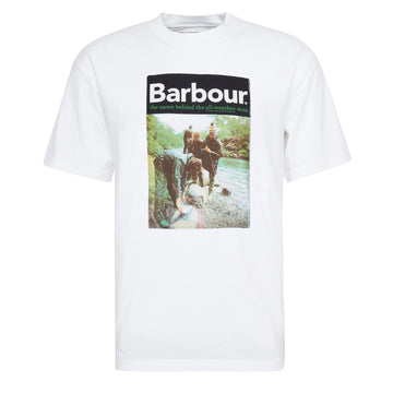 Barbour All-Weather Graphic Fit T-Shirt White - Parasol Store
