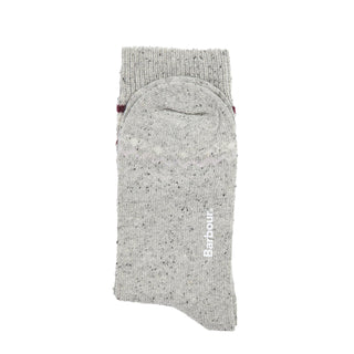 Barbour Anaise Fair Isle Sock Light Grey/Cabernet - Parasol Store