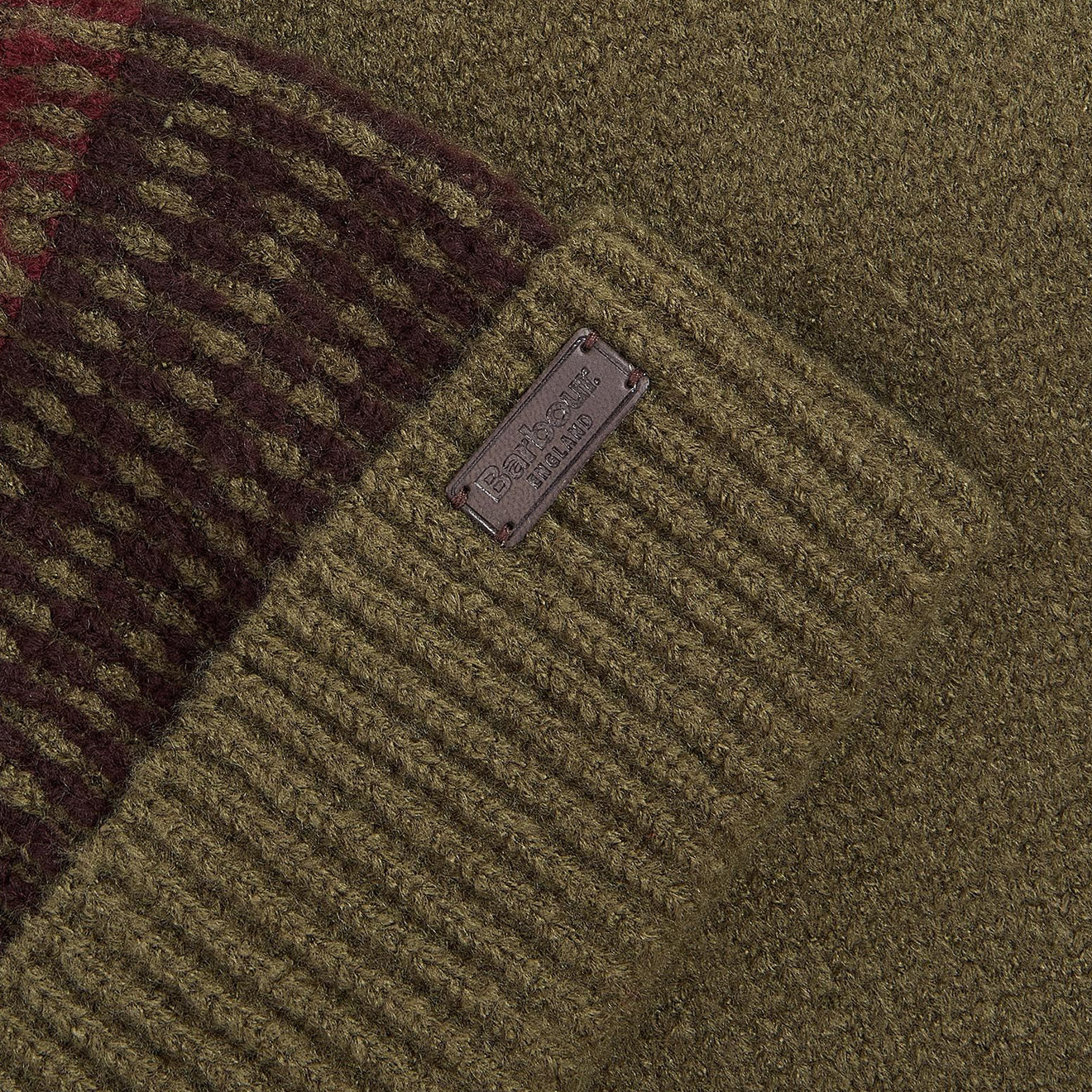 Barbour Branton Beanie & Scarf Gift Set Army Green - Parasol Store