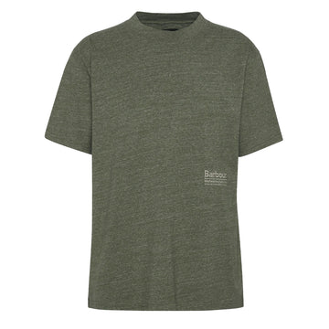 Barbour Calton Linen Blend Fit T-Shirt Burnt Olive - Parasol Store