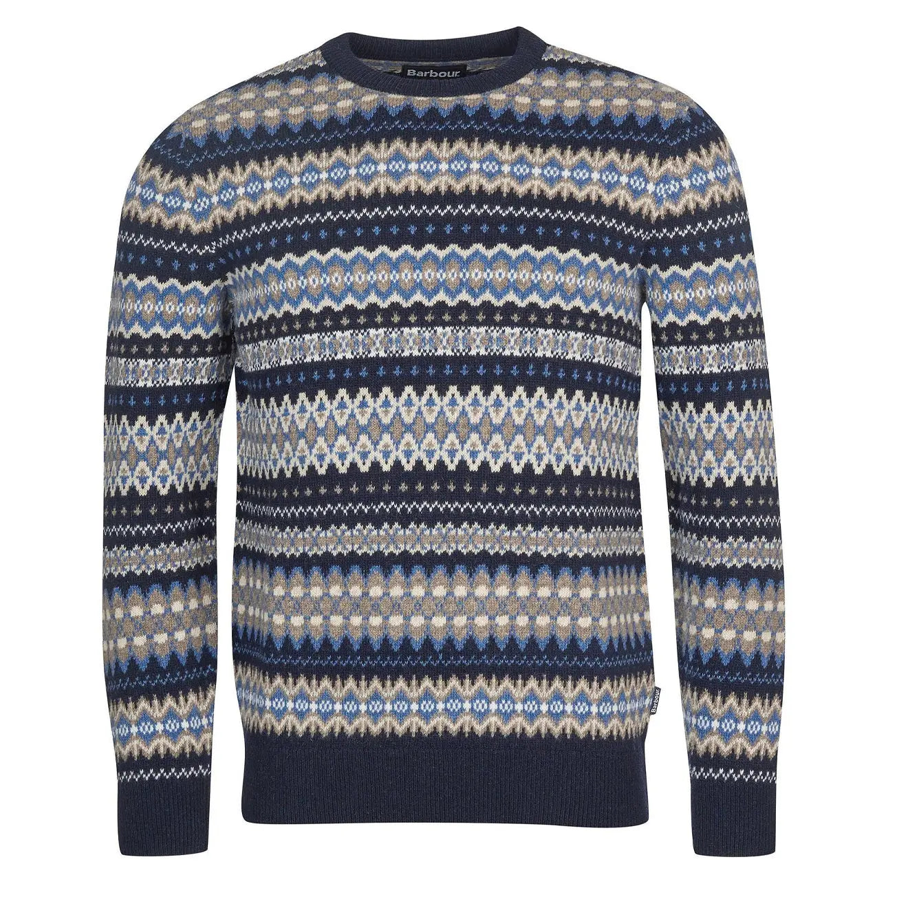 Barbour Case Fair Isle Crew Jumper Midnight Parasol Store