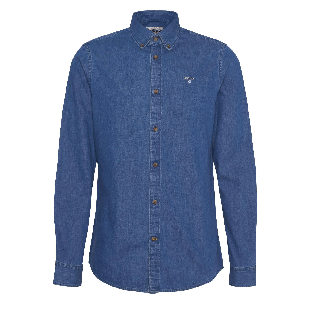 Barbour Chambray Crest Tailored Fit Shirt Chambray - Parasol Store