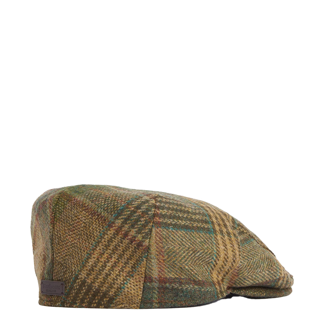 Barbour Deveron Tweed Flat Cap Green Mix - Parasol Store