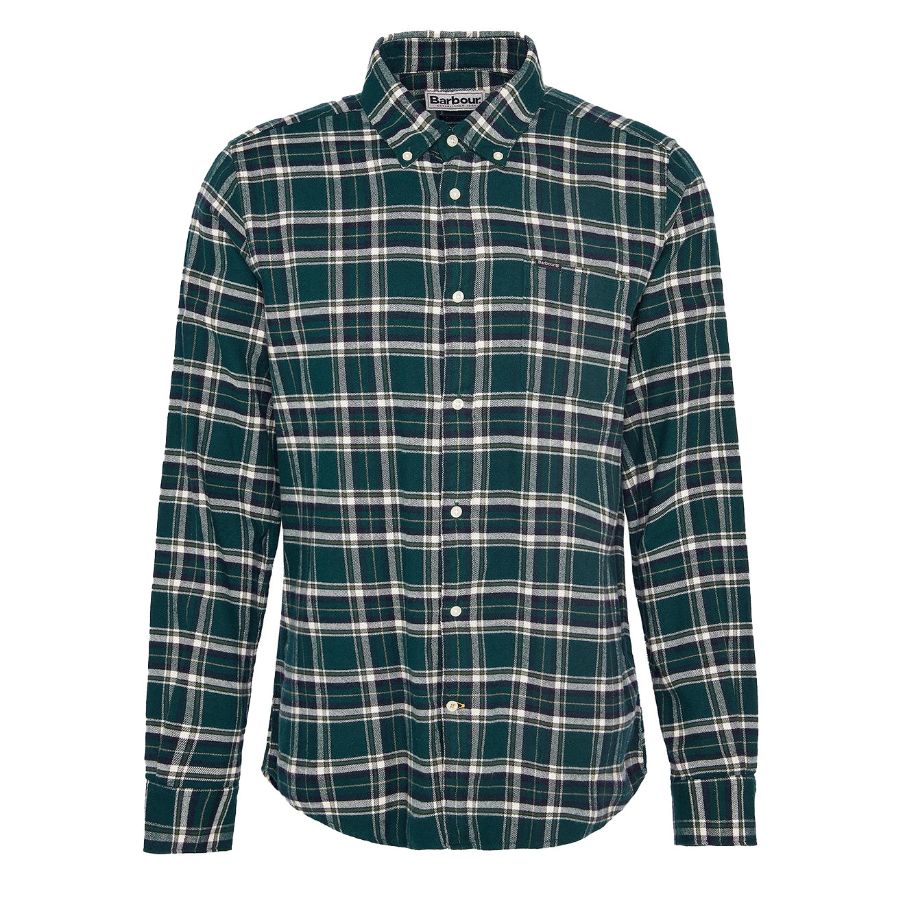 Barbour Drumhill Tailored Checked Shirt Evergreen - Parasol Store