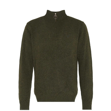 Barbour Essential Half Zip Jumper Seaweed - Parasol Store