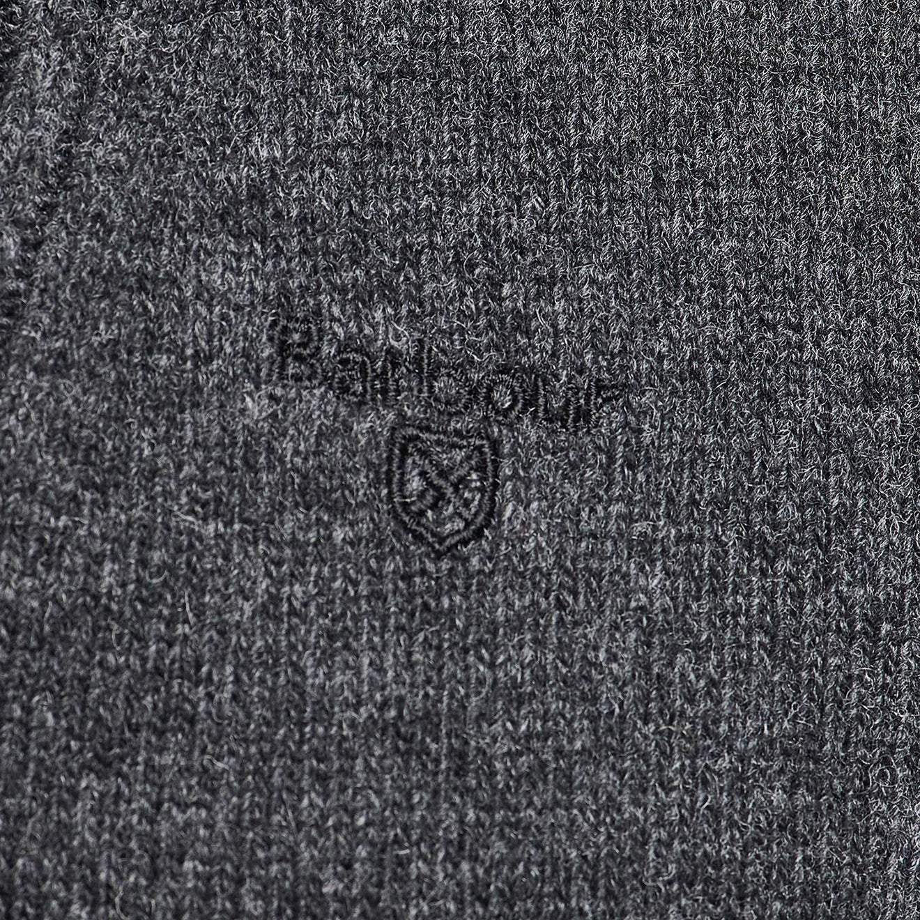 Barbour Essential Lambswool Half Zip Knitted Jumper Charcoal - Parasol Store