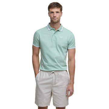 Barbour Ferrybridge Lightweight Tailored Fit Polo Shirt Pale Apple - Parasol Store
