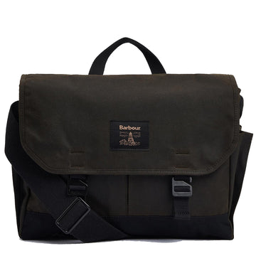 Barbour Field Wax Messenger Bag Olive - Parasol Store