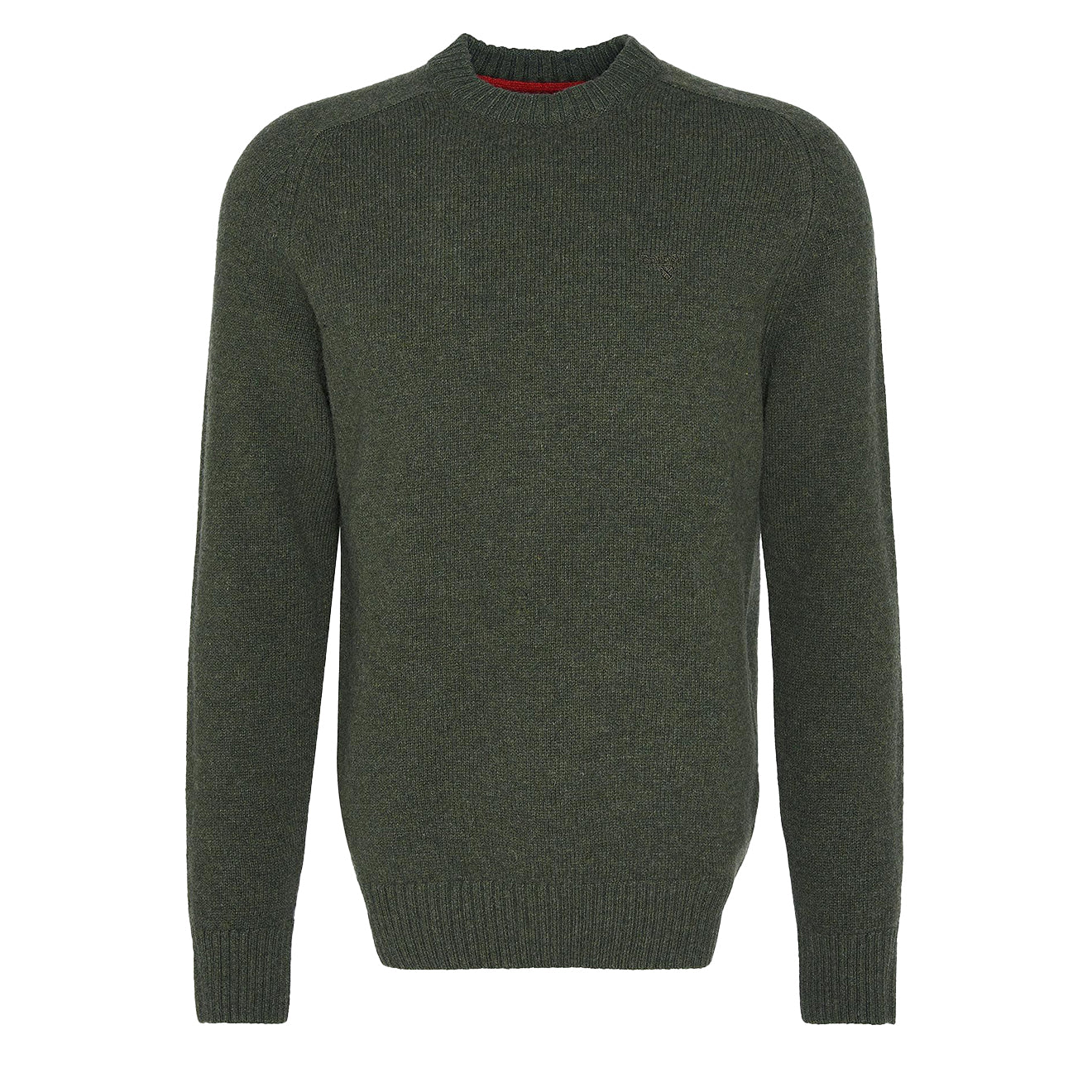 Barbour Grangetown Merino Crew Neck Sweater Mid Olive - Parasol Store