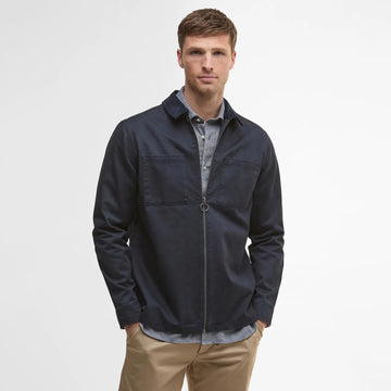 Barbour Lenker Overshirt Navy - Parasol Store