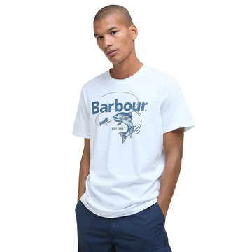 Barbour Lydd Graphic T-Shirt White - Parasol Store