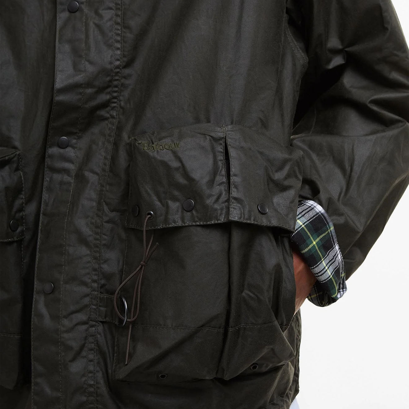 Barbour Modified Durham Wax Jacket Archive Olive - Parasol Store