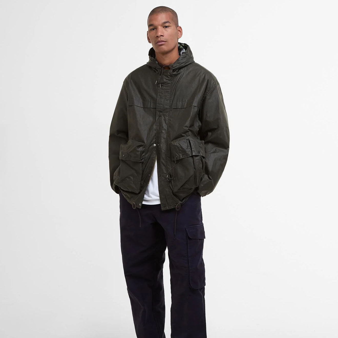 Barbour Modified Durham Wax Jacket Archive Olive - Parasol Store