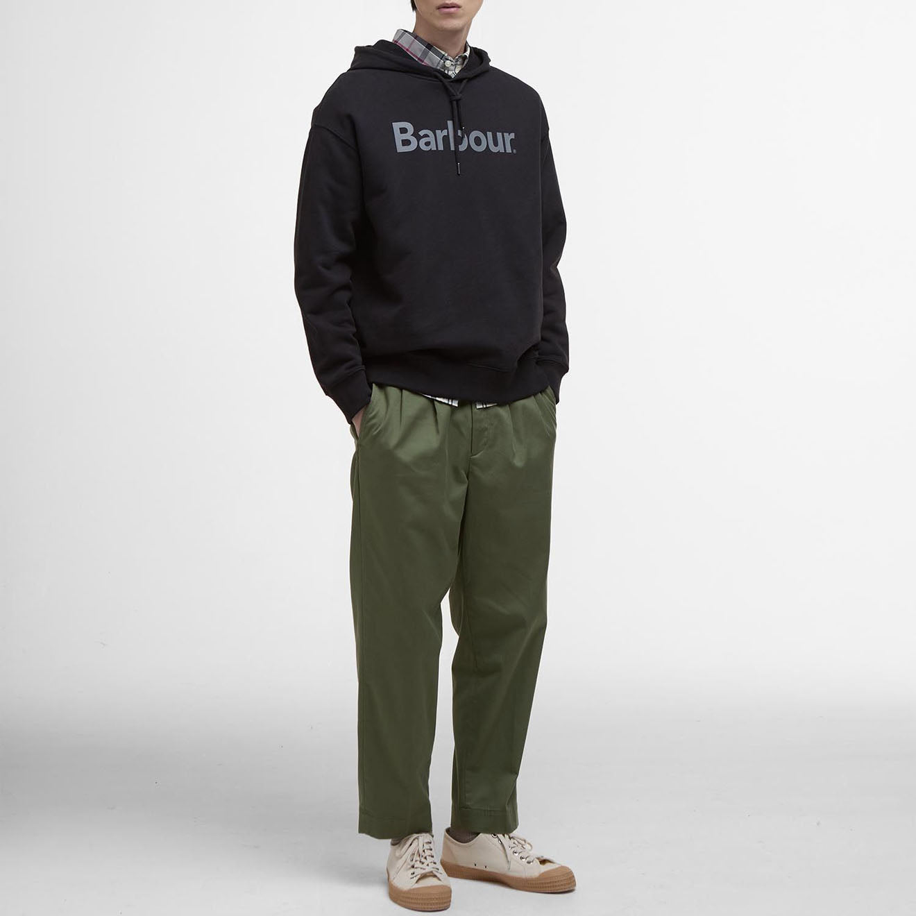 Barbour Nicholas Fit Hoodie Black - Parasol Store