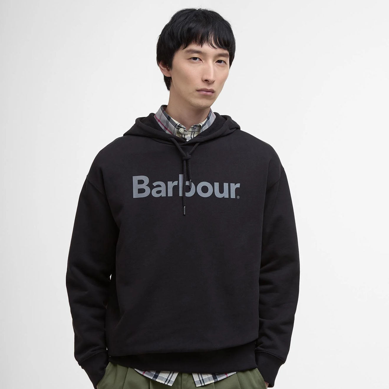 Barbour Nicholas Fit Hoodie Black - Parasol Store