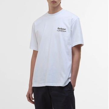 Barbour Outdoors Graphic Fit T-Shirt White - Parasol Store