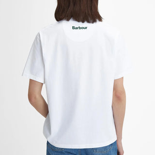 Barbour Pell Oversized Graphic T-Shirt White - Parasol Store