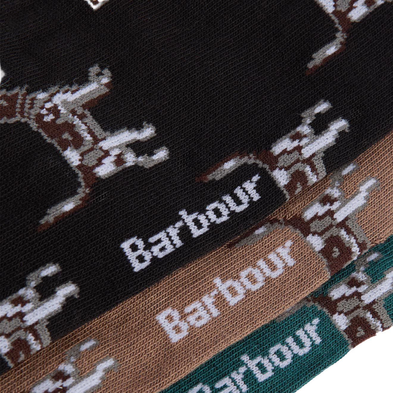 Barbour Pointer Dog Socks Gift Box Green Loch - Parasol Store