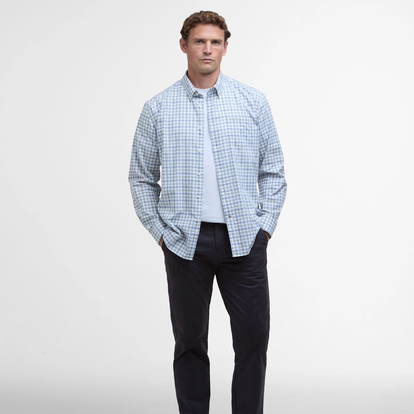 Barbour Ravenfield Checked Regular Fit Shirt Navy - Parasol Store
