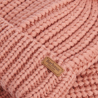 Barbour Saltburn Beanie & Scarf Gift Set Pink Rust - Parasol Store