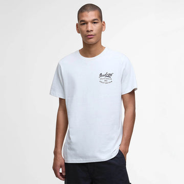 Barbour Script Graphic T-Shirt Whisper White - Parasol Store