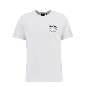 Barbour Script Graphic T-Shirt Whisper White - Parasol Store