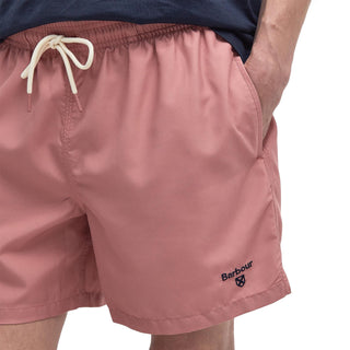 Barbour Staple Logo 5' Swim Short Pink Clay - Parasol Store