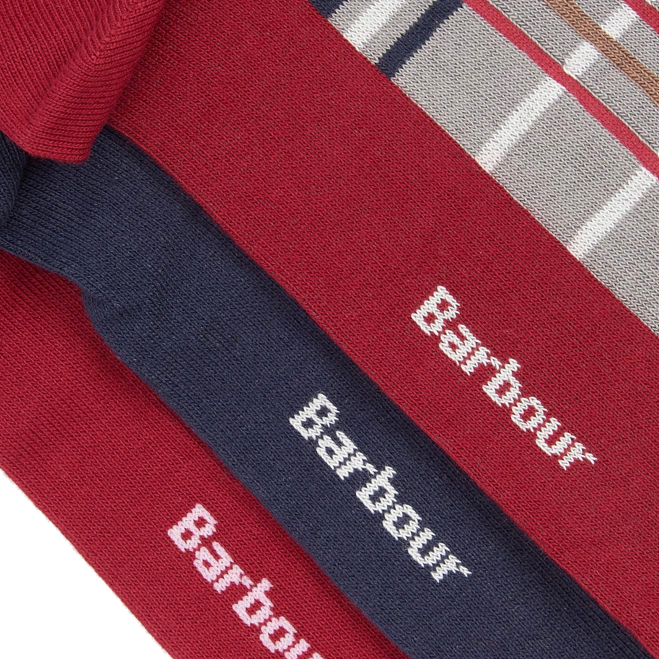 Barbour Tartan Socks Gift Box Blue Granite - Parasol Store