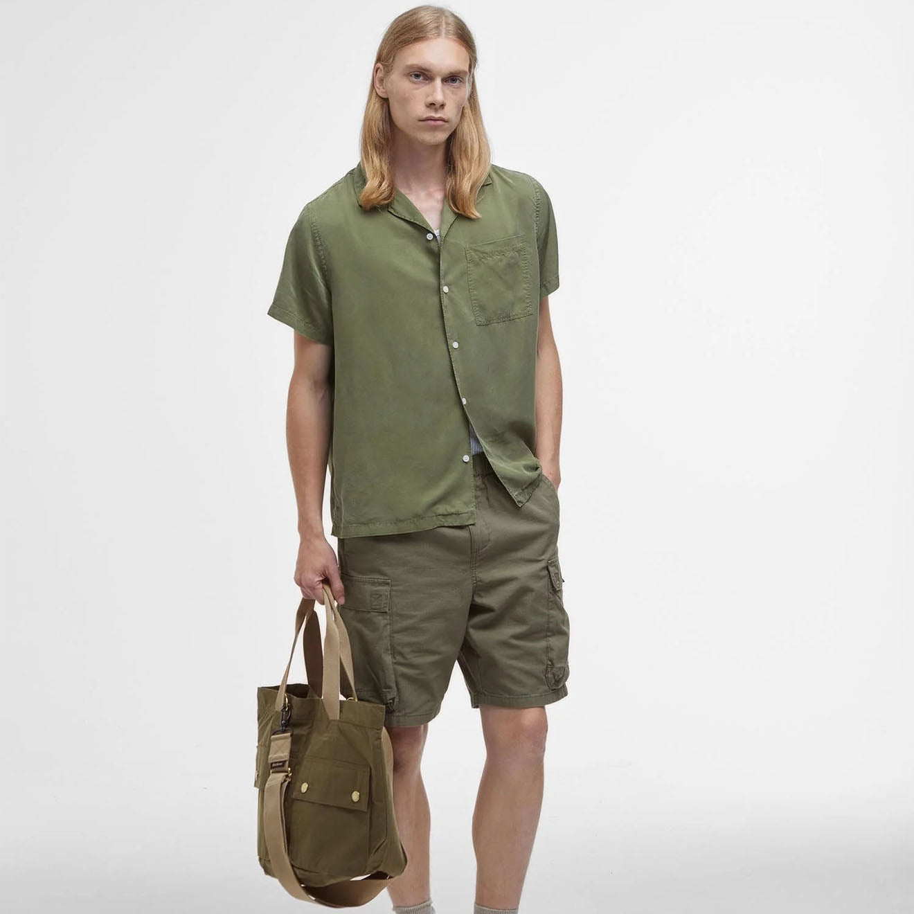 Barbour Transport Carry All Tote Bag Dusky Green - Parasol Store