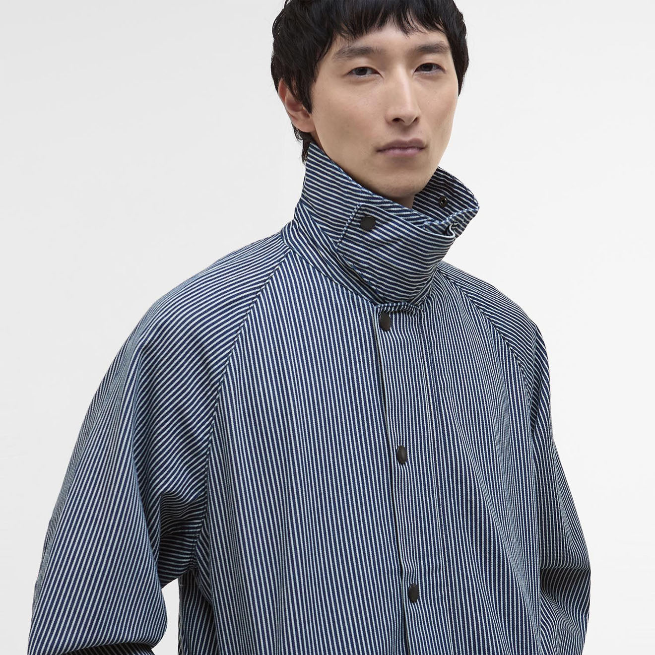 Barbour Transport Stripe Casual Jacket Indigo Stripe - Parasol Store