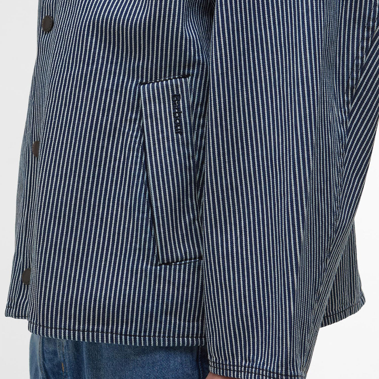 Barbour Transport Stripe Casual Jacket Indigo Stripe - Parasol Store