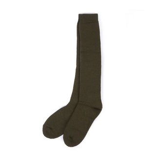 Barbour Wellington Knee Socks Olive Green - Parasol Store