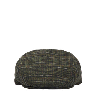 Barbour Wilkin Flat Cap Olive Check - Parasol Store