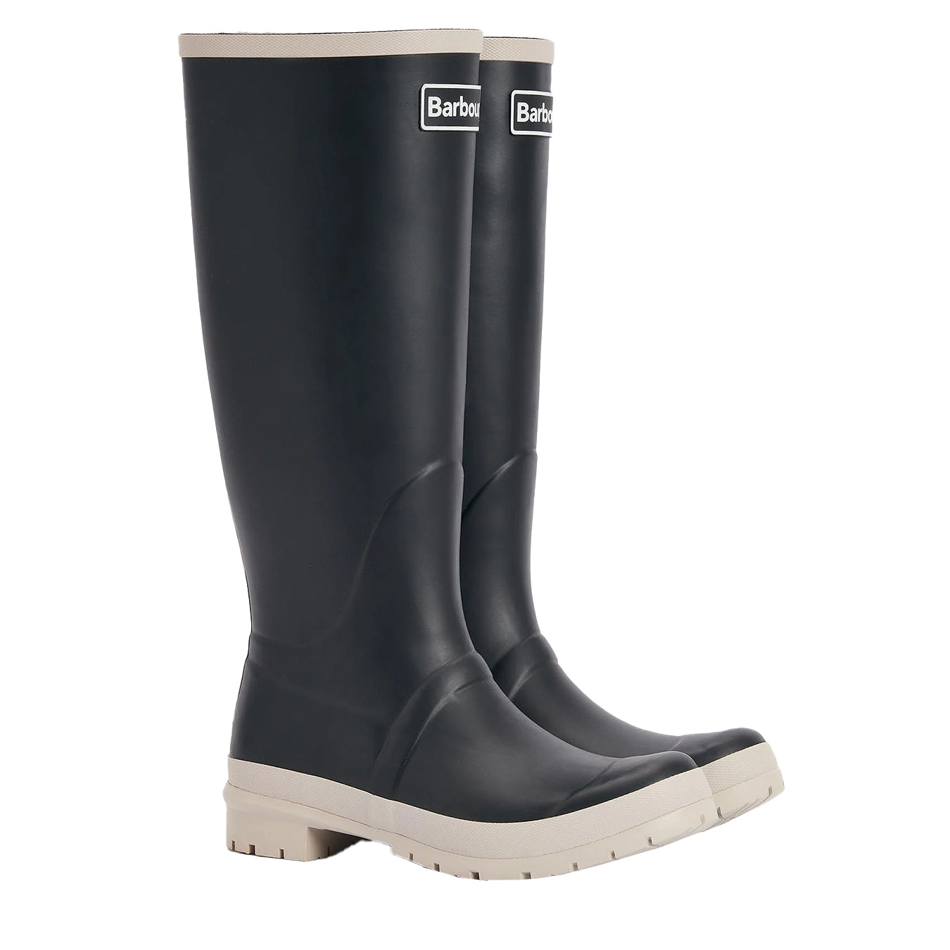 Barbour Womens Abbey Tall Welly Black/White Pepper - Parasol Store