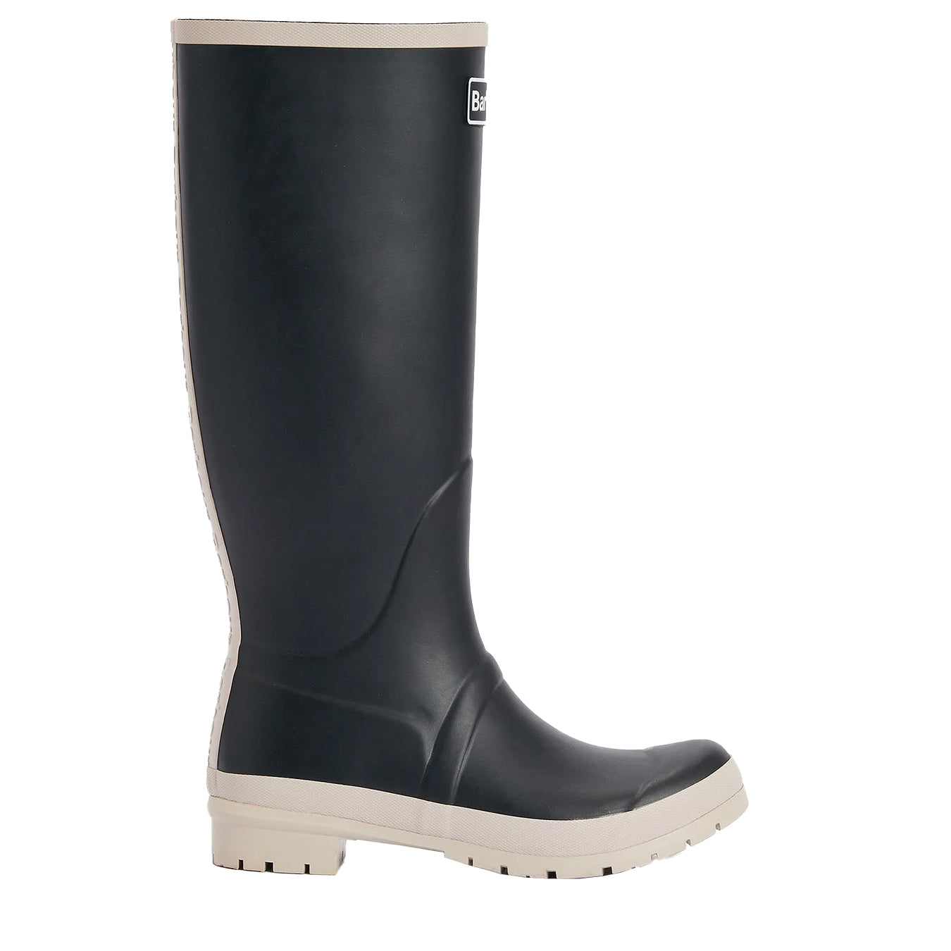Barbour Womens Abbey Tall Welly Black/White Pepper - Parasol Store