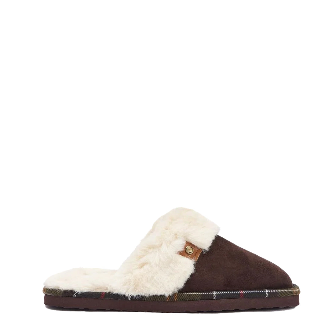 Barbour Womens Claudia Mule Slipper Brown - Parasol Store