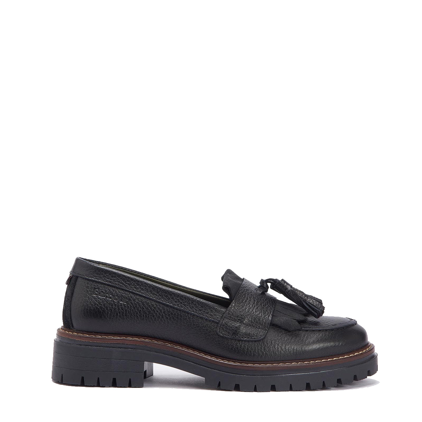 Barbour Womens Dolores Tassel Trim Loafer Black - Parasol Store