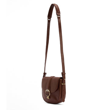 Barbour Womens Elm Leather Crossbody Bag Brown