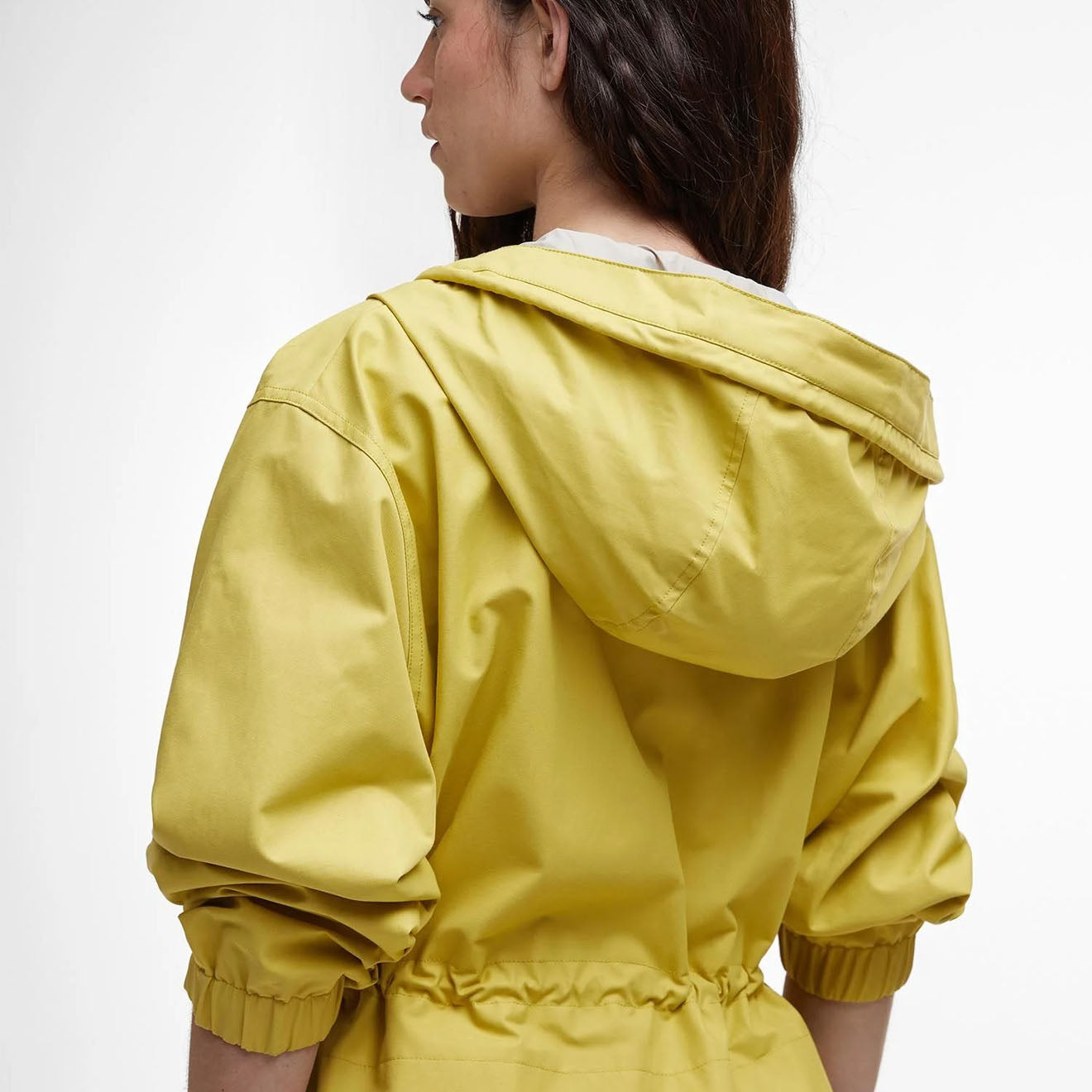 Barbour Womens Evie Showerproof Parka Limeade/Light Sand - Parasol Store