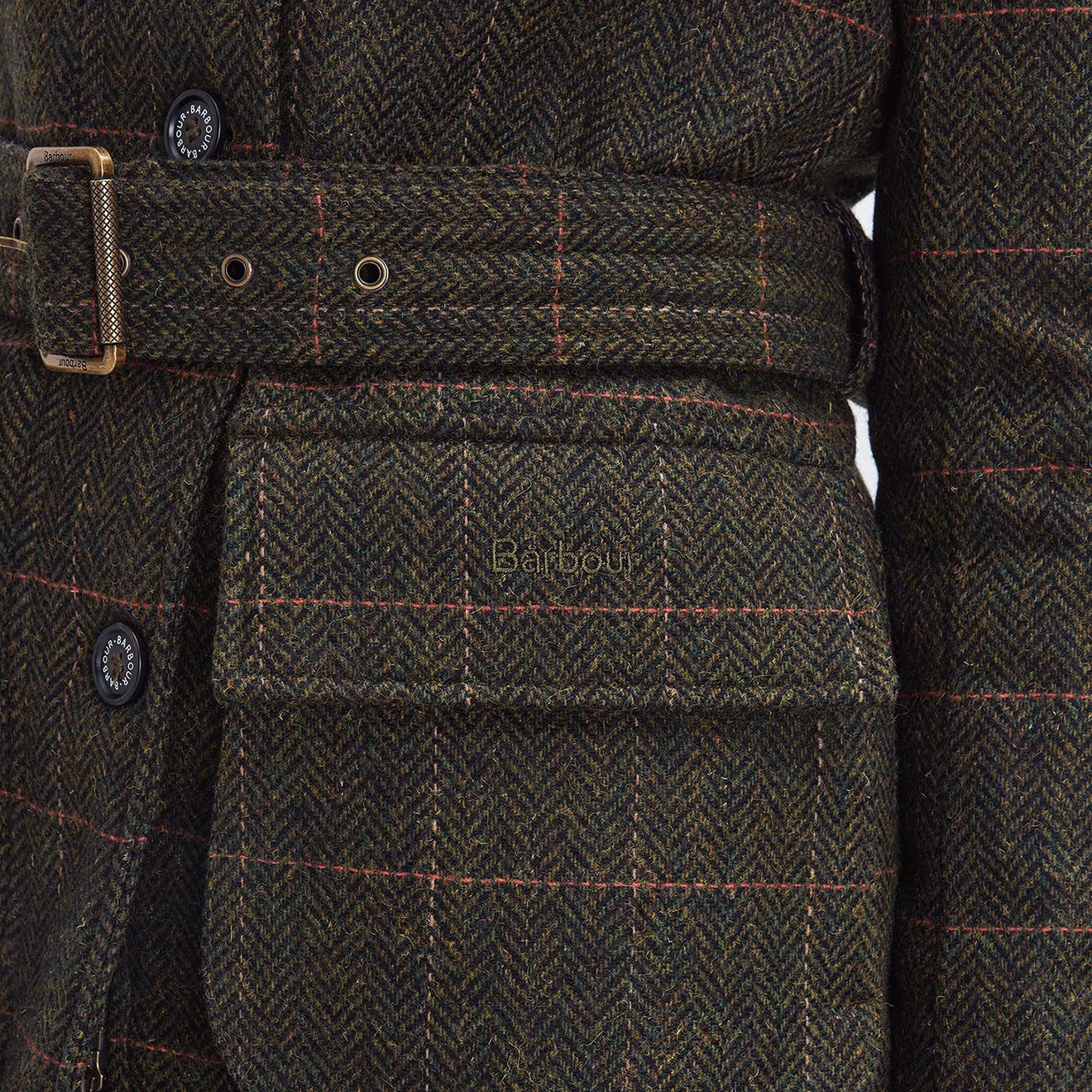 Barbour Womens Hollie Wool Jacket Spiced Pumpkin - Parasol Store