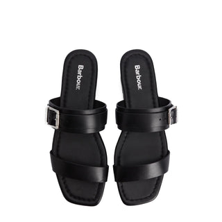 Barbour Womens Louise Flat Sandal Black - Parasol Store
