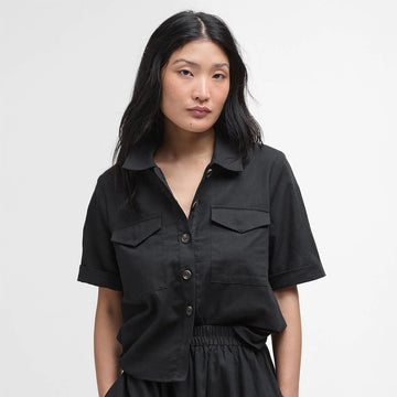 Barbour Womens Luna Shirt Black - Parasol Store